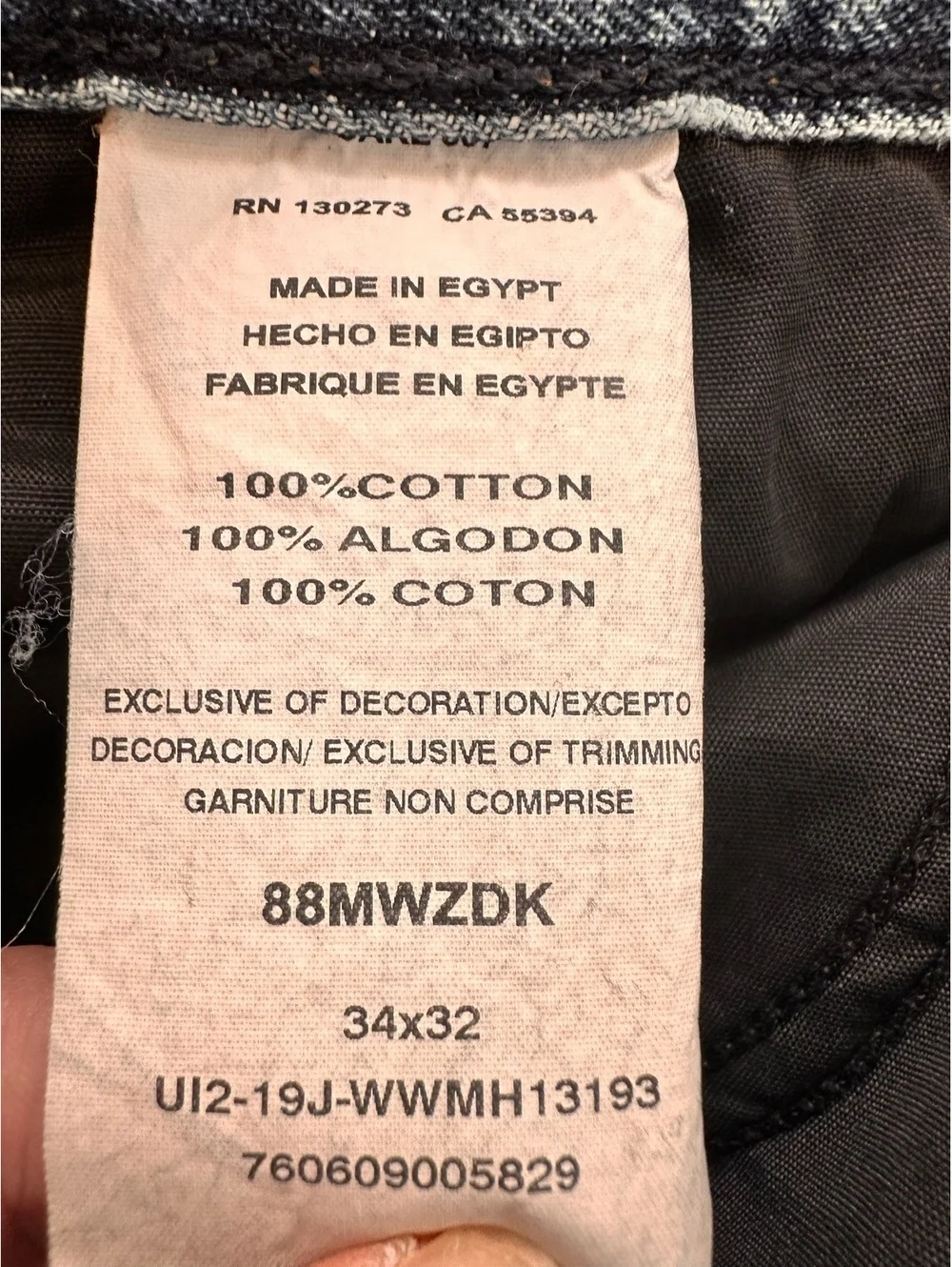 Wrangler Retro Men’s Slim Straight Jeans 34x32 88MWZDK 100% Cotton Western Denim